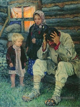 misère Nikolay Bogdanov Belsky enfants impressionnisme enfant Peinture à l'huile